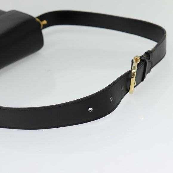 CELINE Sulky Shoulder Bag Leather Black Gold - Picture 7 of 13